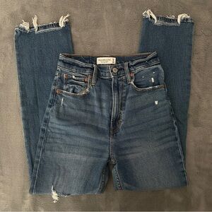 Abercrombie and Fitch The Ankle Straight Ultra High Rise